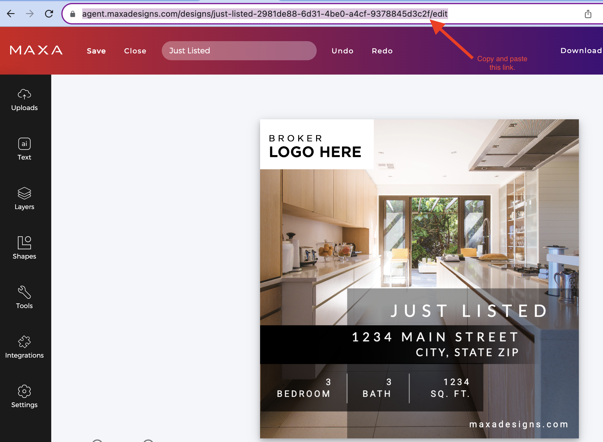 How to share your design with Support